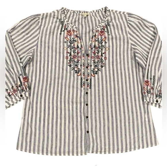 Kate & Sam Tops - Women's Floral Embroidered Blouse